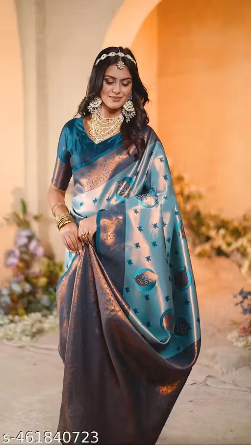 Royal Weave Jacquard Saree | Golden Grace Jacquard Saree