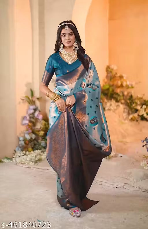 Royal Weave Jacquard Saree | Golden Grace Jacquard Saree